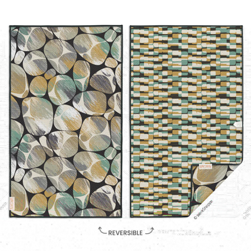 River Rocks Reversible Microfiber Towel | newcondosarlington