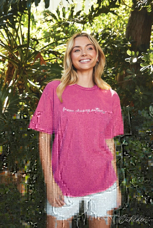 Forever Chasing Sunsets Mineral Graphic Tee | newcondosarlington