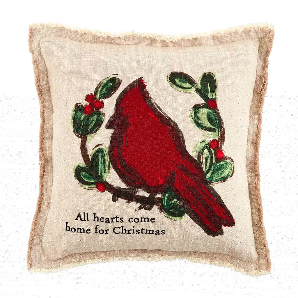 Mud Pie Christmas Cardinal Pillow | newcondosarlington