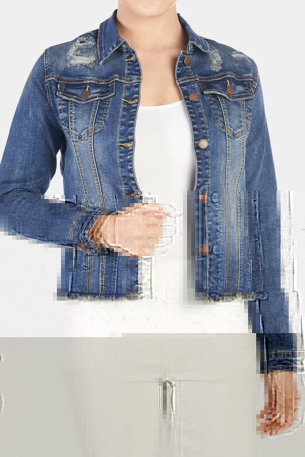 Distressed Denim Jacket | newcondosarlington