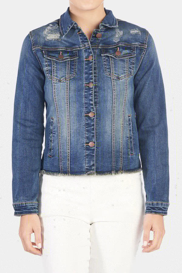 Distressed Denim Jacket | newcondosarlington