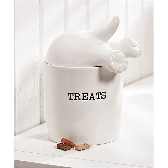 Mud Pie Dog Tail Treat Canister | newcondosarlington