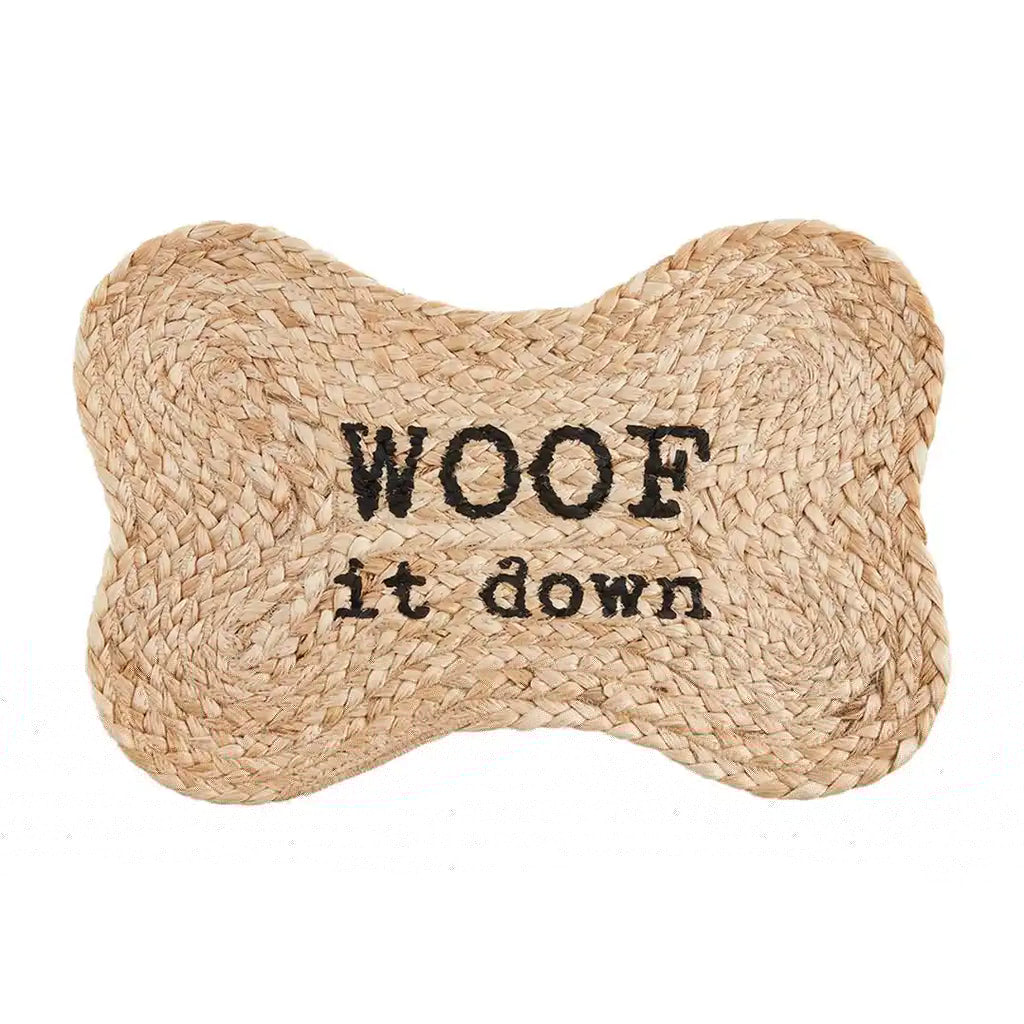 Mud Pie Jute Dog Bowl Mat | newcondosarlington