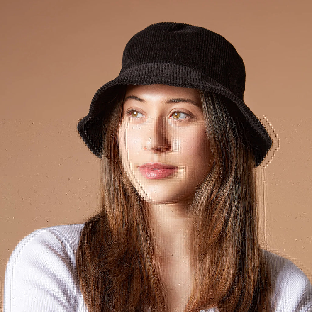 Corduroy Bucket Hat - Black | newcondosarlington