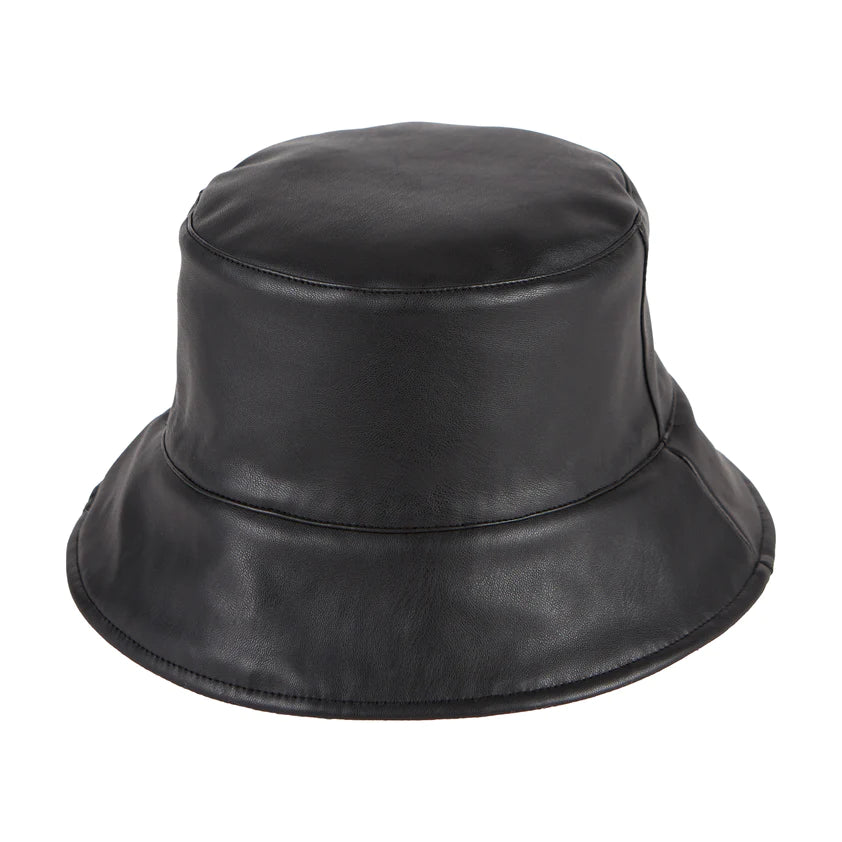 Tweed Leather Reversible Bucket Hat | newcondosarlington