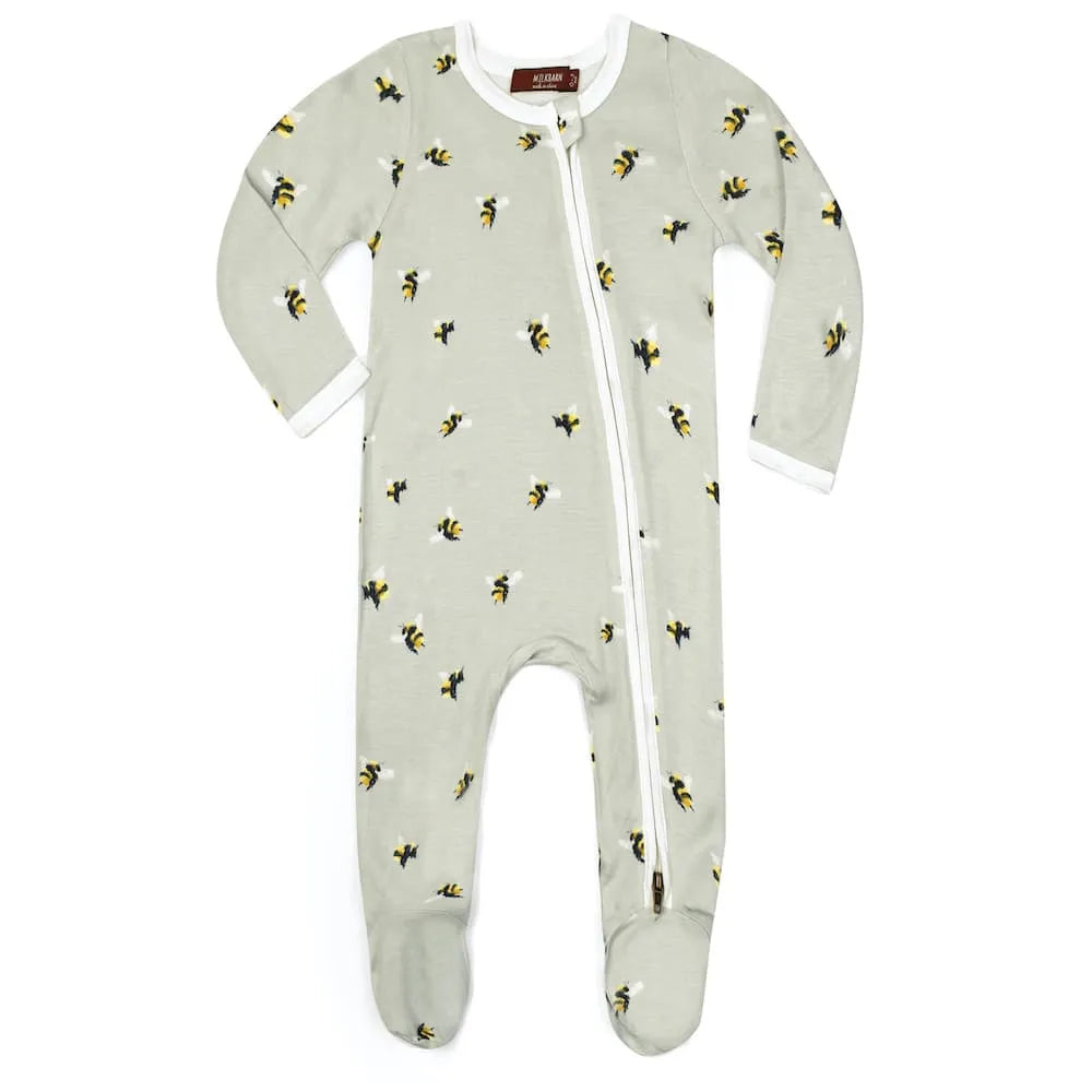 Bumblebee Zippered Footed Romper | newcondosarlington