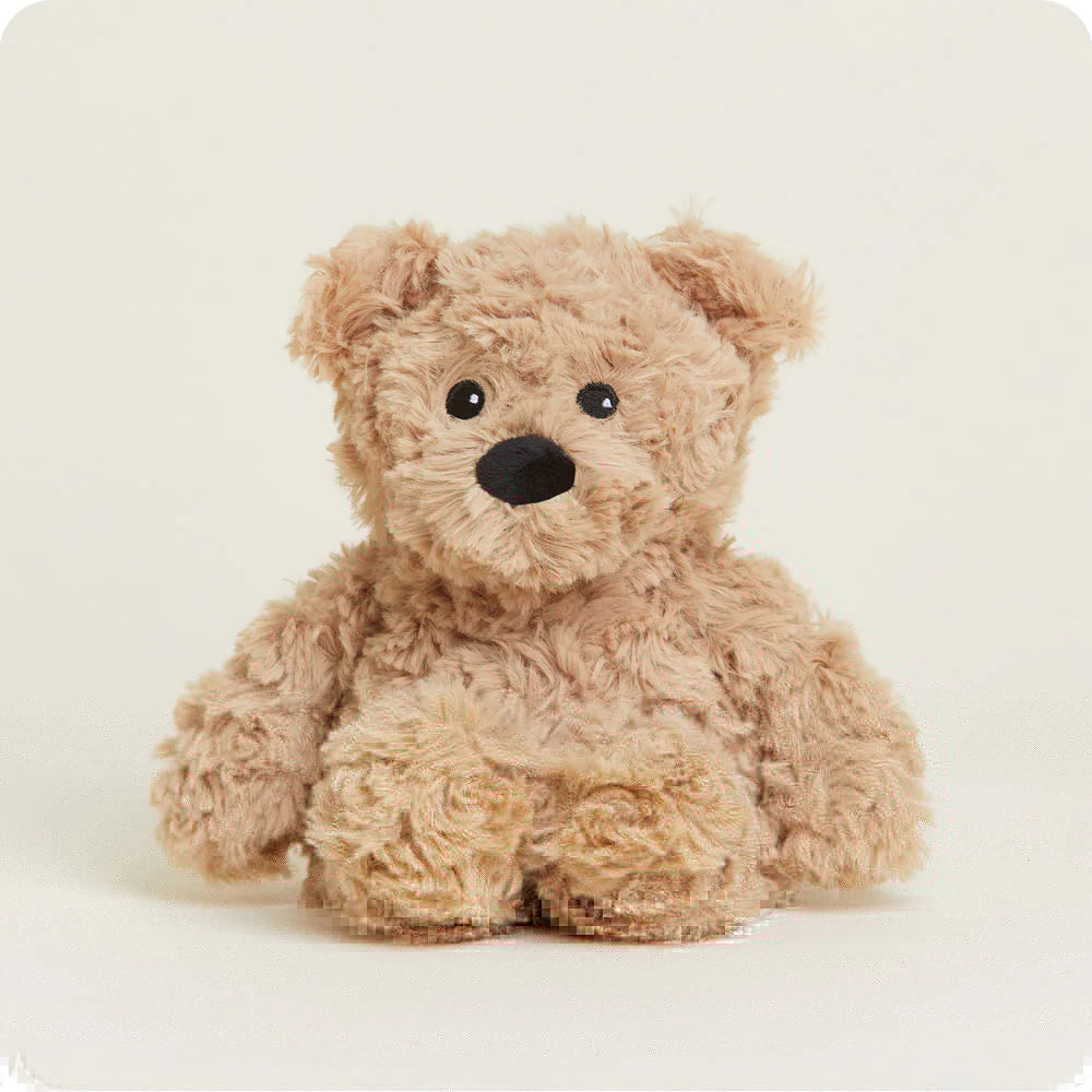 Brown Curly Bear Warmies Junior | newcondosarlington