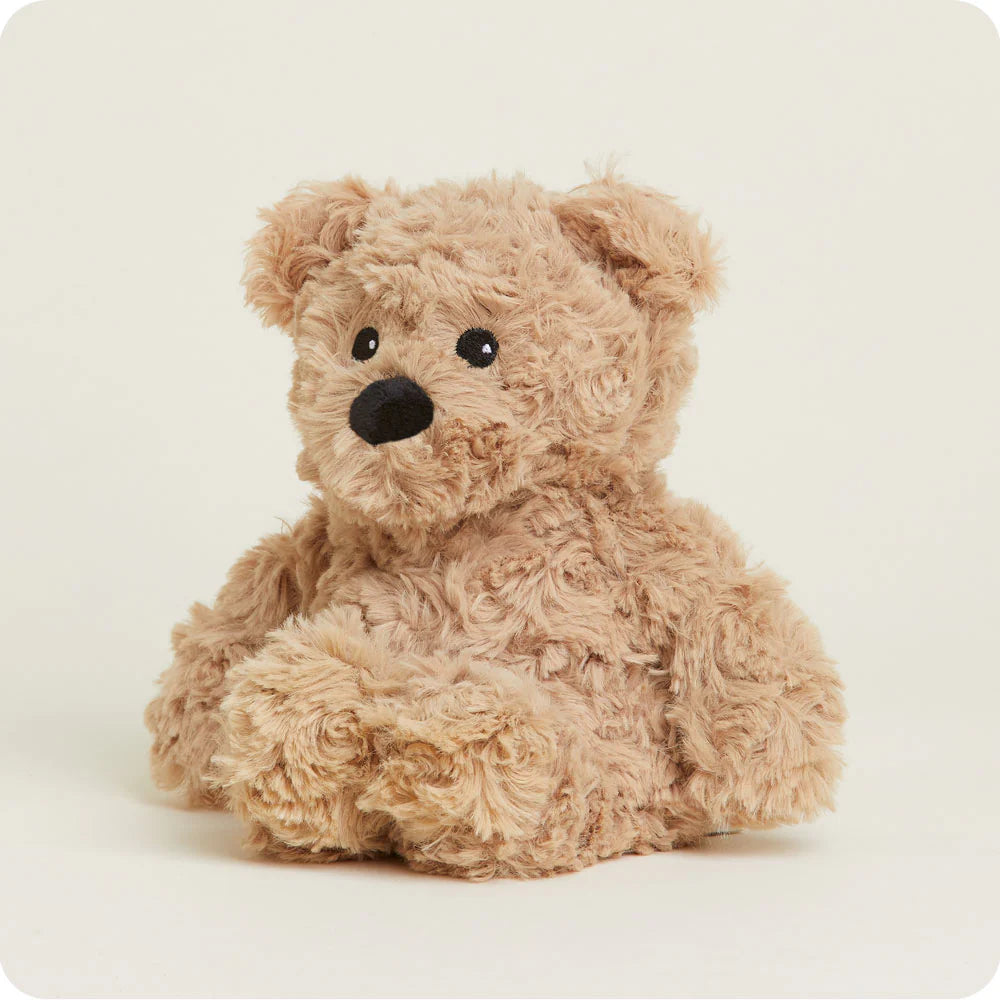 Brown Curly Bear Warmies Junior | newcondosarlington