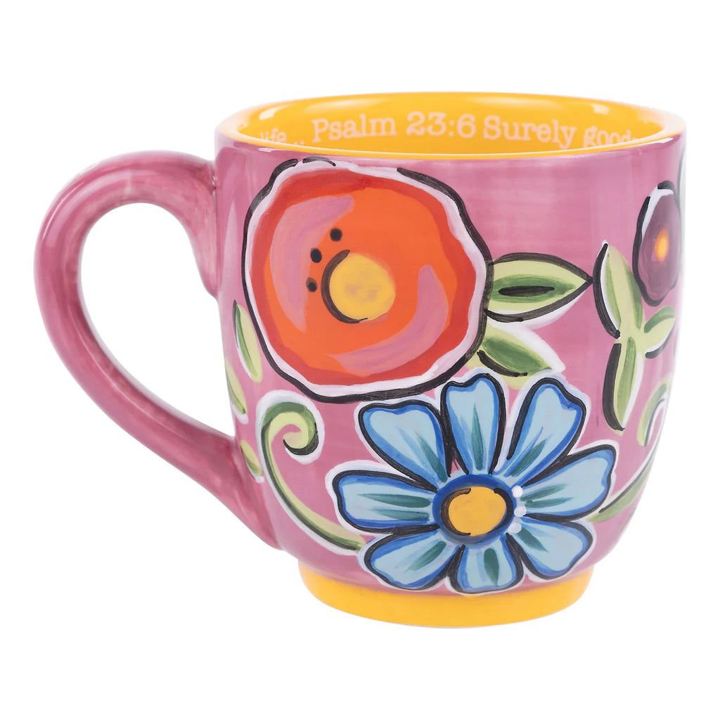 Goodness Mercy Floral Mug | newcondosarlington