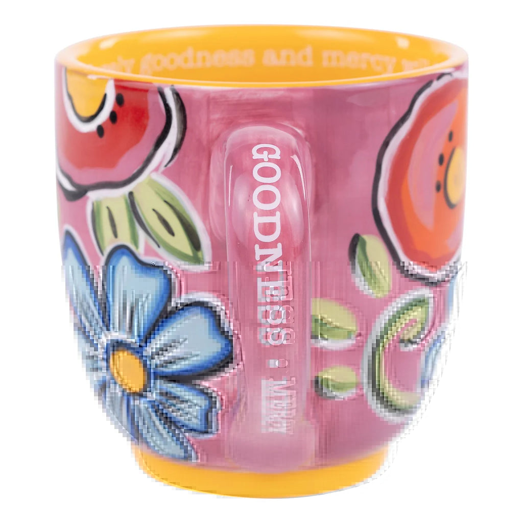 Goodness Mercy Floral Mug | newcondosarlington