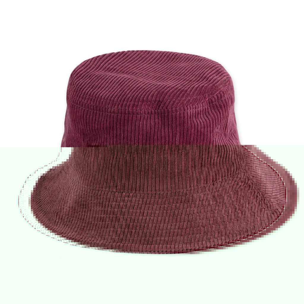 Corduroy Bucket Hat - Cranberry | newcondosarlington