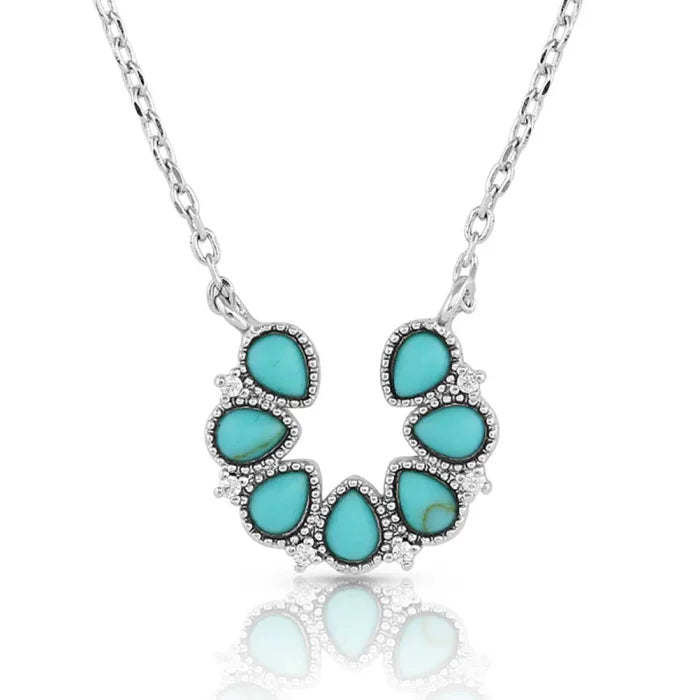 Lucky Seven Turquoise Horseshoe Necklace | newcondosarlington