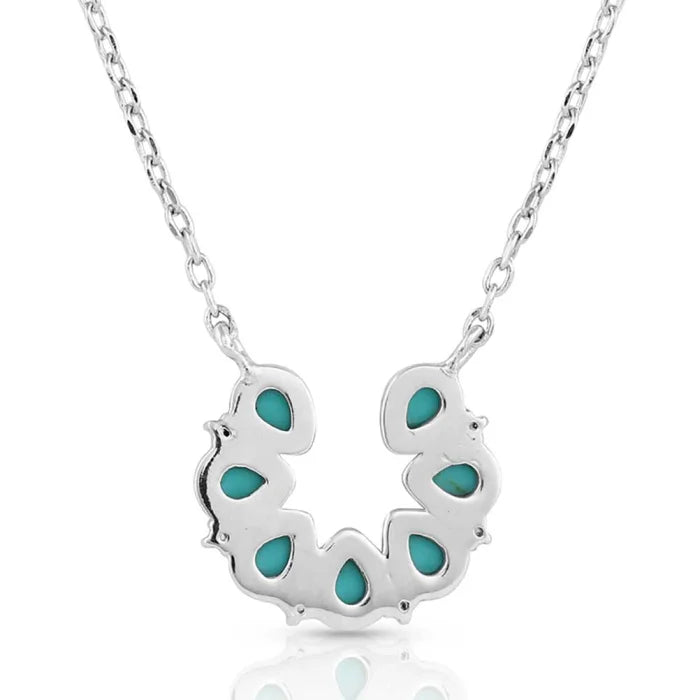 Lucky Seven Turquoise Horseshoe Necklace | newcondosarlington