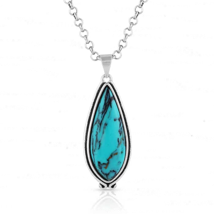 Oasis Waters Oval Turquoise Necklace NC5506 | newcondosarlington